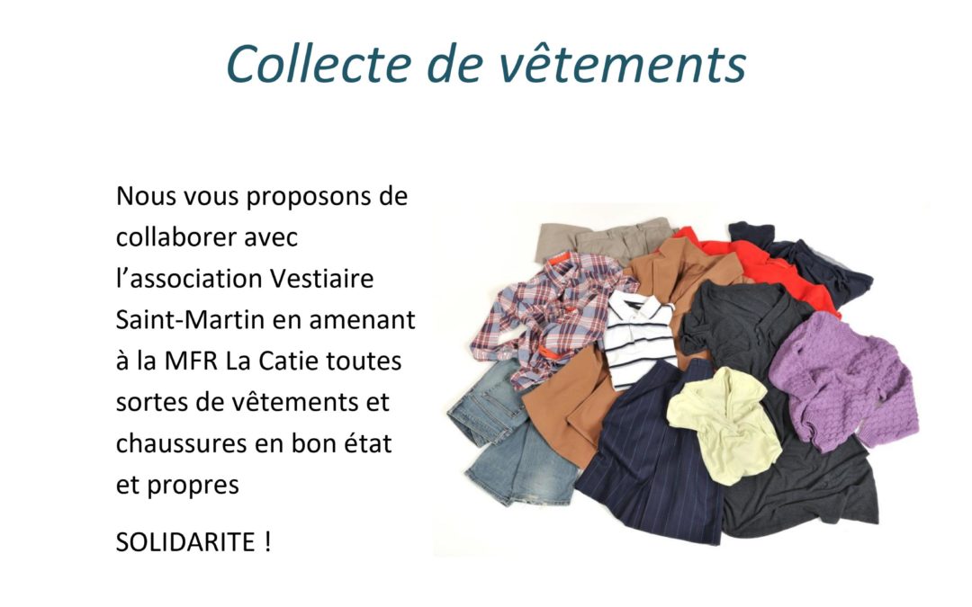Collecte de vêtements organisée par les Term BAC PRO SAPAT !