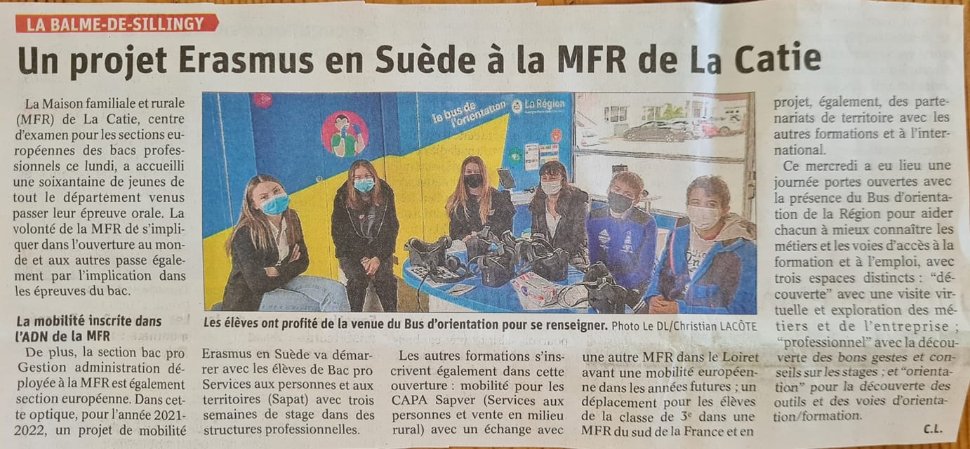 Mfr La Catie La Balme De Sillingy L'ouverture au Monde et aux Autres au cœur de la MFR ! - MFR La Balme