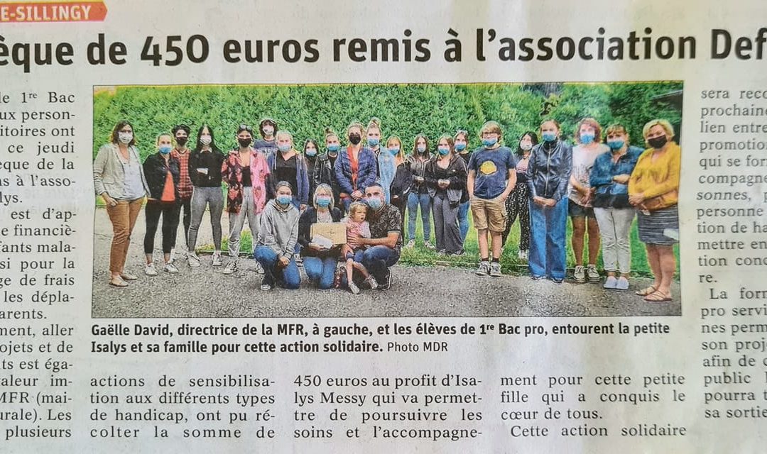 Un nouvel article dans le Dauphiné Libéré sur les actions des jeunes